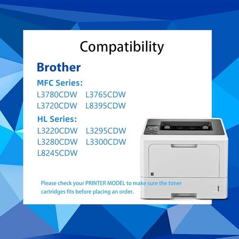 خراطيش حبر TN229 TN229XL متوافقة مع حبر Brother TN229 TN 229 XL عالي الإنتاجية للأخ MFC-L3780CDW MFC-L3720CDW HL-L3280CDW HL-L3300CDW HL-L3295CDW لحبر Brother TN229XL TN-229 4 عبوات in Kuwait