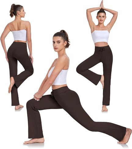 ADANIKI Women's Long Modal Comfy Drawstring Trousers, High Waist Sweatpants, Loose Straight-Leg Pants for Yoga Sporting in Saudi Arabia
