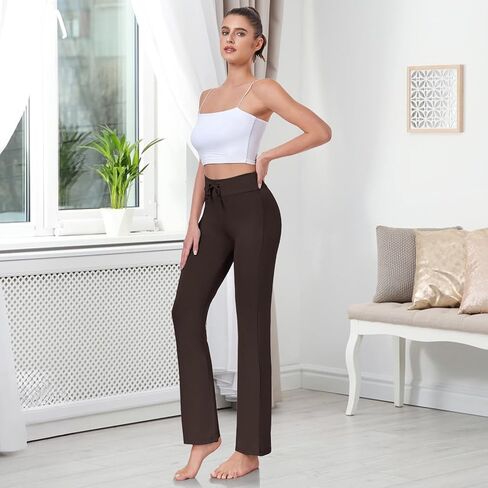 ADANIKI Women's Long Modal Comfy Drawstring Trousers, High Waist Sweatpants, Loose Straight-Leg Pants for Yoga Sporting in Saudi Arabia