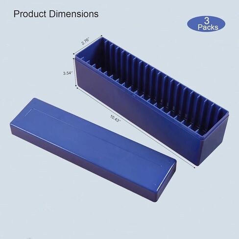 3 Pack Plastic Coin Storage Box Case with 20 Slab Coin Holders, Coin Container for Collectors Office School Home Bank Supplies, Compatible with PCGS NGC PMGab Coin Holders (Blue) in Saudi Arabia