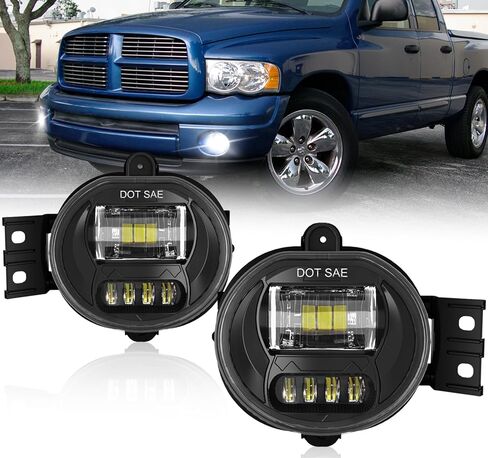 قطعتان من مصابيح الضباب LED عالية السطوع 60 وات، بديل مطور لشاحنة دورانجو 2002-2008 دودج رام 1500 2003-2009 رام 2500 3500 2004-2006، كلا الجانبين - DG920L in Kuwait