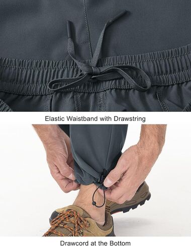 TBMPOY Men's Hiking Pants Quick Dry Lightweight Stretch Wind Outdoor Causal Cargo Work Pants with 5 Pockets in Kuwait