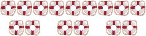 TOYANDONA 15 pcs Mediterranean Dollhouse Wall Model Nautical Decor Swim Ornament Buoy Decors for Rings Mini Home Lifebuoy Garden Red Miniature House Beach Coastal Accessories Seaside Ring in Saudi Arabia