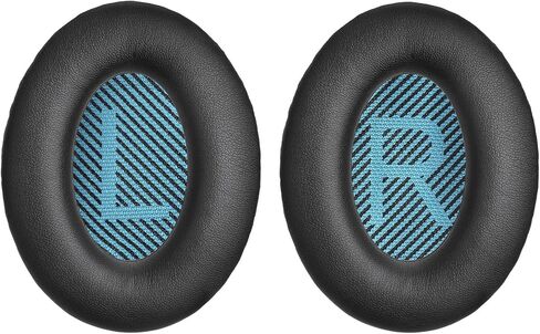 Aurivor Replacement Ear Pads for Bose QuietComfort QC 35 (ii) 25 15 2 Headphones, Tear-Proof Earpads Cushion for QC35 (ii) QC25 QC15 QC2 SoundTrue/SoundLink AE2/AE2i/AE2w Around-Ear Headphones (Black) in Saudi Arabia