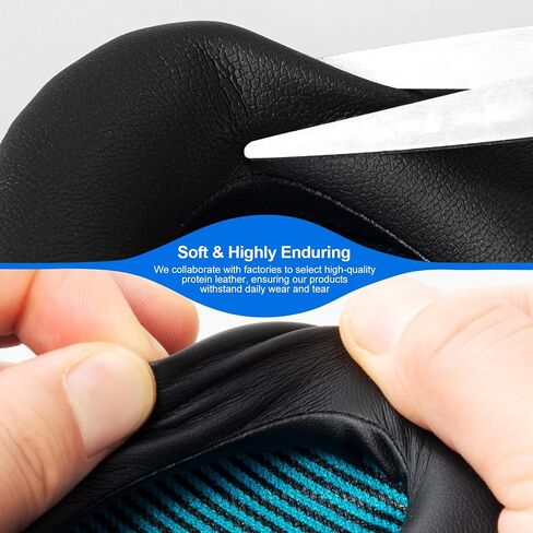 Aurivor Replacement Ear Pads for Bose QuietComfort QC 35 (ii) 25 15 2 Headphones, Tear-Proof Earpads Cushion for QC35 (ii) QC25 QC15 QC2 SoundTrue/SoundLink AE2/AE2i/AE2w Around-Ear Headphones (Black) in Saudi Arabia