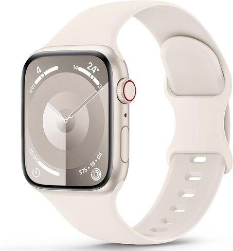 TreasureMax Sport Band Compatible with Apple Watch Bands 38mm 40mm 41mm 42mm 44mm 45mm 46mm 49mm White, Soft Silicone Strap Compatible for Apple Watch Series 11 10 9 Ultra SE 8 7 6 5 4 3 Men Women in Kuwait