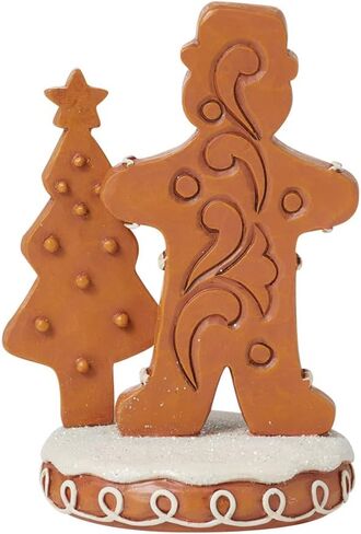 Enesco Jim Shore Heartwood Creek Gingerbread Christmas Gent with Tree Figurine, 4.625 Inch, Multicolor in Saudi Arabia