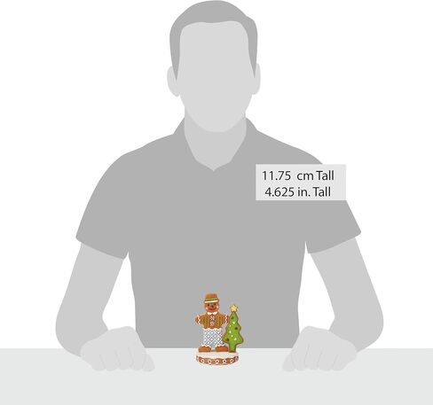 Enesco Jim Shore Heartwood Creek Gingerbread Christmas Gent with Tree Figurine, 4.625 Inch, Multicolor in Saudi Arabia