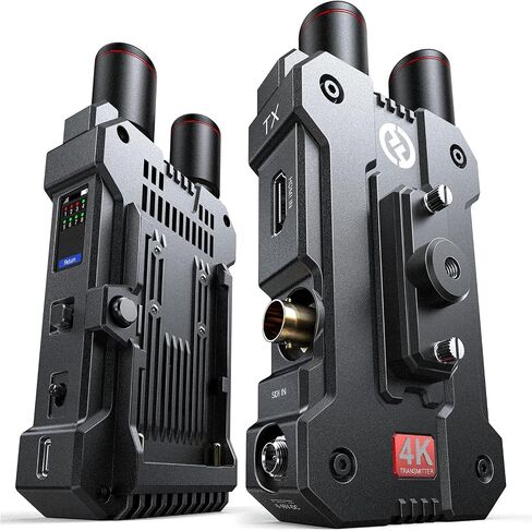 Hollyland Mars 4K Wireless Transmitter Receiver 5G SDI HDMI Video Transmission System, 4Kp30/1080p60, Support 23.98/29.97/59.94 FPS SDI Out, 450FT Los Range 66ms Latency, 4 App Monitoring (1TX+1RX) in Saudi Arabia