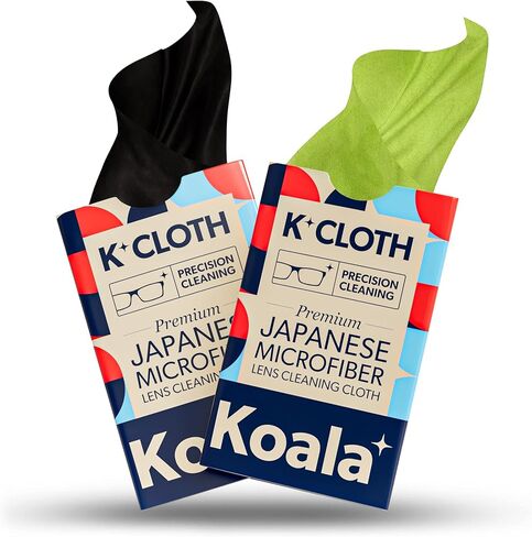 Koala Lens Cleaning Cloth | Japanese Microfiber | Black & Green (Pack of 6) in Kuwait