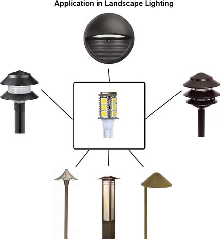 T5 T10 قاعدة إسفين LED لمبة إضاءة عالية السطوع 12VAC/DC 3Watt 2700K-3000K لون أبيض دافئ لإضاءة المناظر الطبيعية في الهواء الطلق على سطح السفينة وأضواء مسار الخطوة وأضواء RV حزمة من 6 in Kuwait