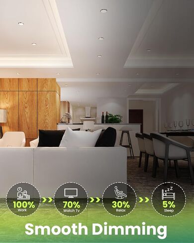12 Pack 4 Inch 4000K (Day White) Ultra-Thin LED Recessed Ceiling Light with Junction Box, 9W, 750LM High Brightness LED Can Light- ETL and Energy Star Certified in Saudi Arabia