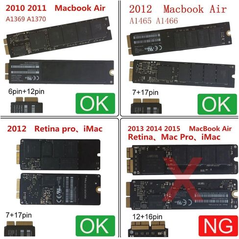 Chenyang CY 16 + 12 Pin USB 3.0 SSD محول صندوق الهاتف المحمول قالب أقراص صلبة لـ 2013 2014 2015 MAC SSD أسود in Kuwait