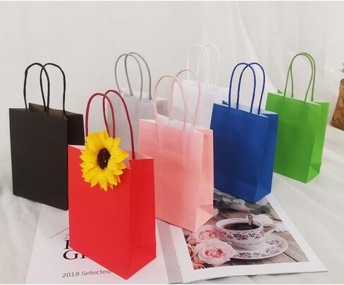 BEISHIDA Small Gift Bags Party Favor Bags Paper Gift Bags Blue Gift Bags with Handles Birthday Gift Bags (6.5 x 4.5 x 2.5 Inch, 20PCS) in Saudi Arabia