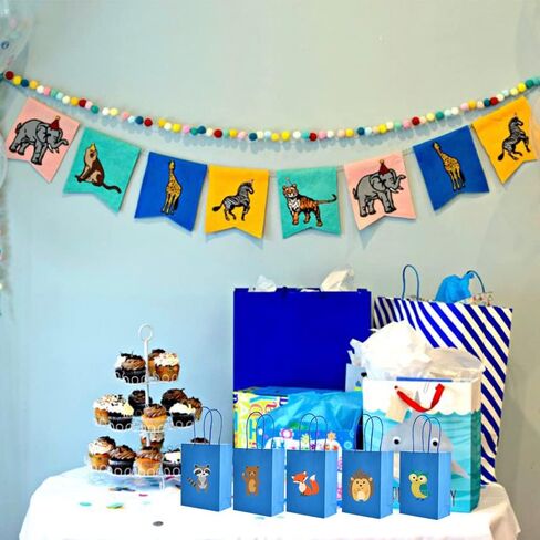 BEISHIDA Small Gift Bags Party Favor Bags Paper Gift Bags Blue Gift Bags with Handles Birthday Gift Bags (6.5 x 4.5 x 2.5 Inch, 20PCS) in Saudi Arabia