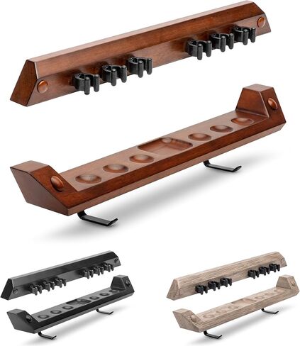 حامل عصا حمام السباحة المثبت على الحائط من GoSports - يحمل 6 قطع و2 رفوف مثلثة - متوفر بألوان متعددة in Kuwait