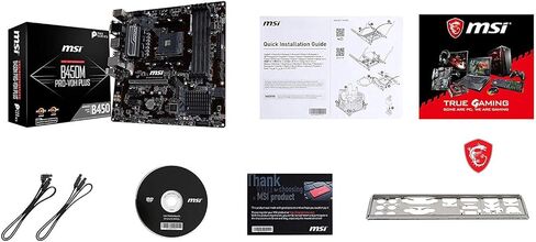 MSI ProSeries AMD Ryzen 1st and 2ND Gen AM4 M.2 USB 3 DDR4 D-Sub DVI HDMI Micro-ATX Motherboard (B450M PRO-VDH Plus) in Saudi Arabia