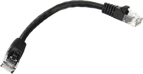 كابل تصحيح Monoprice 102288 Cat6 Ethernet - سلك إنترنت الشبكة - RJ45، مجدول، 550 ميجا هرتز، UTP، سلك نحاسي عاري نقي، 24AWG، 1 قدم، أسود (عبوة من قطعتين) in Saudi Arabia