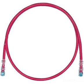 Panduit UTPSP7RDY Category-6 8-Conductor Strain Relief Clear Boot Patch Cord, 7-Feet, Red