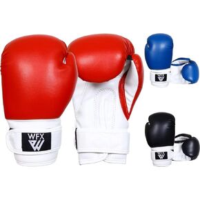 Kids Boxing Gloves for Martial Arts Sparring Junior Mitts Heavy Duty Leather MMA Training Punch Bag Gloves Striking Muay Thai Kick Boxing Boys and Girl