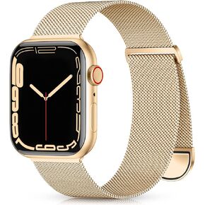 Zedoli Metal Band Compatible with Apple Watch Band 40mm 38mm 41mm 45mm 44mm 42mm 49mm for Women Men, Stainless Steel Milanese Mesh Loop Magnetic Wristbands for iWatch Series 9 8 7 6 5 4 3 2 1 SE Ultra