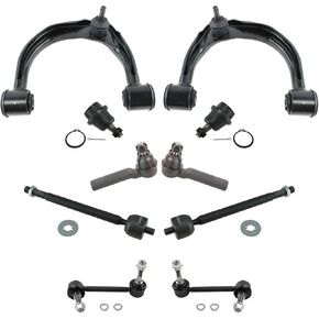 TRQ Front Control Arm Ball Joint Sway Bar Link Tie Rod Steering Suspension Kit 10pc for 2005-2018 Toyota Tacoma