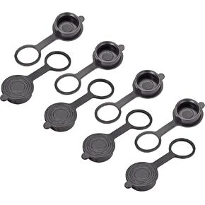 uxcell 8pcs GX16 Aviation Connector Plug Cover, Waterproof Plastic Cap Black