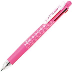 ZEBRA P-J4SA11-P Multi-functional Pen, 4 Colors + Sharp, Sarasa Multi, 0.5 Pink, Pink