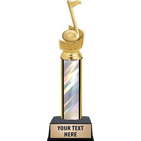 11" Music Note Trophies - Music Note Silver Trophy Awards Prime