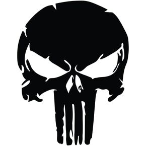 Black Skull|Great Gift Idea|Decal Sticker|2 Pack|5 Inch Stickers|S10141