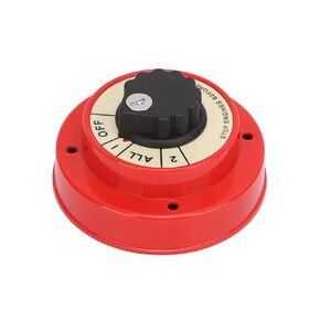 battery selector switch 4 Way Boat Battery Selector Switch Plastic Metal Panel Yellow 4 Way Medium Duty for Dual Battery