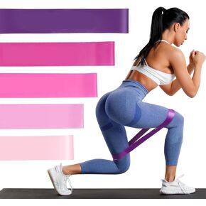 Resistance Band Pull Up Assistance Bands,Set of 5 Resistance Heavy Duty Exercise Stretch Fitness Bands for Stretching Power Lifting Workout Training with Instruction Guide