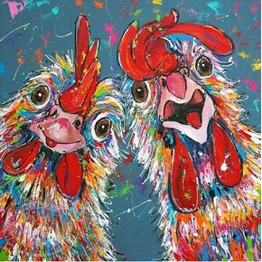 5D DIY Diamond Painting Kits for Adults Full Round Stone ResinEmbroidery Cartoon Chicken Diamant Mosaic Friend Gift 12x12in