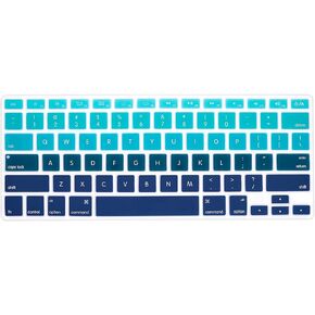 US Keyboard Cover for MacBook Air 13/Pro 13 15 Ombre Green&Blue in Saudi Arabia