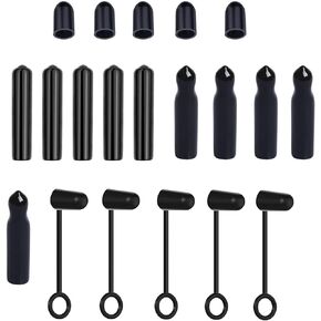 20 Pack Liquor Bottle Pourers Cap Dust Cover Protective Sleeve Olive Oil Pour Wine Dispenser Spout Dustproof Pourer Nozzle Caps Kitchen Tool Bar Accessories (4 Types)