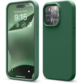 elago Compatible with iPhone 15 Pro Case, Liquid Silicone Case, Full Body Protective Cover, Shockproof, Slim Phone Case, Anti-Scratch Soft Microfiber Lining, 6.1 inch (Stone)