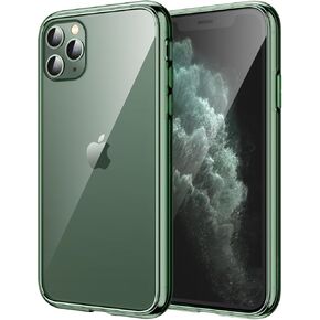 حافظة JETech لهاتف iPhone 11 Pro Max مقاس 6.5 بوصة، غطاء ممتص للصدمات غير أصفر اللون، ظهر شفاف مضاد للخدش (شفاف)