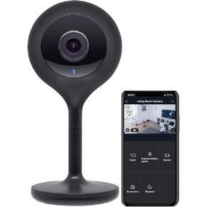 Geeni Look Indoor Smart Security Camera, 1080p HD Surveillance with 2-Way Talk and Motion Sensor, Works with Alexa and Google Home, No Hub Required, Black (2 Pack)