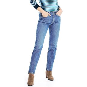 Nautica Women's Sustainably Crafted True Flex Mid-Rise Straight Denim