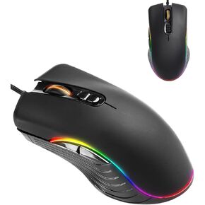 Wireless Gaming Mouse Bluetooth Dual Mode Transparent Clear RGB Lighting Mechanical Ergonomic Rechargeable Silent Quiet Gaming Mice for PC Laptop Computer Macbook Air/Pro Tablet PS4 PS5 Xbox Steam