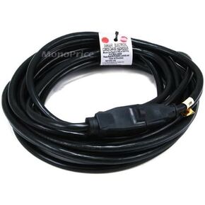 Monoprice 16AWG Power Extension Cord Cable - SJT 16/3C NEMA 5-15P to NEMA 5-15R (13A/125V) AP301+SP506-25FT