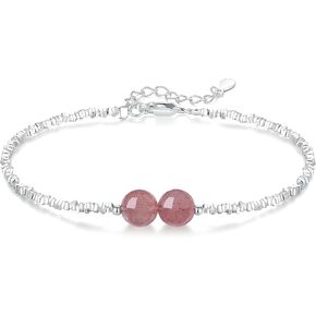 Delicate Pink and Sterling Silver Bracelet | Feminine Elegance | Perfect for Girls and Women