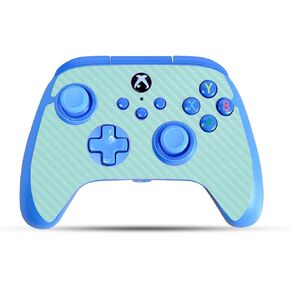 Carbon Fiber Gaming Skin Compatible with PowerA Xbox Series X|S Enhanced Wired Controller - Solid Seafoam - Premium 3M Vinyl Protective Wrap Decal Cover | Crafted in The USA by MightySkins