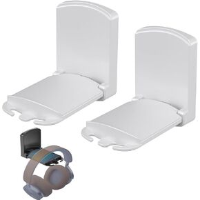 BGGCHEECA DU-X Headphone Stand, Sticky Headset Hanger - Adhesive Headphone Holder Hook Mount Compatible for Most Headphone & Controller.DU-X (1Pack, White)