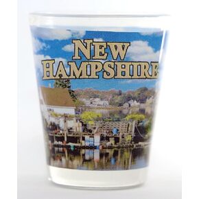 New Hampshire Day Skyline Photo Collage Shot Glass