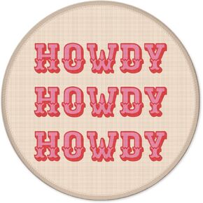 Preppy Howdy Mouse Pad, Pink Howdy Mouse Mat Non-Slip Rubber Base Mouse Pads Mousepad for Girls Computer Laptop Gaming Desk Dorm Office Home( 7.9 x 7.9 Inch) in Kuwait