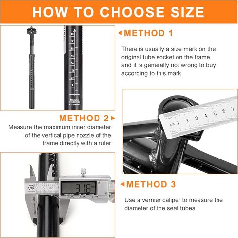 Suspension Seatpost -Shock Absorber Bike Bicycle Seat Post 27.2 30.9 31.6 mm-Aluminium Alloy Adjustable Seat Post for Mountain Bike Road Bikes eBike MTB BMX in Kuwait