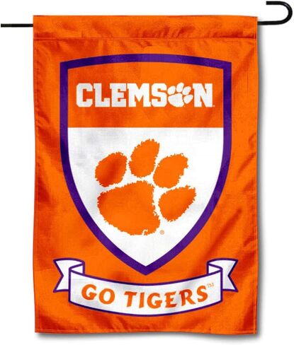 Clemson Tigers Crest Shield Garden Flag and Banner in Saudi Arabia