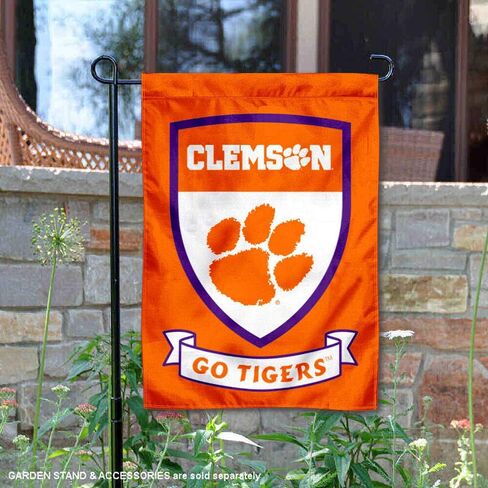 Clemson Tigers Crest Shield Garden Flag and Banner in Saudi Arabia