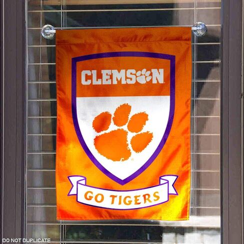Clemson Tigers Crest Shield Garden Flag and Banner in Saudi Arabia